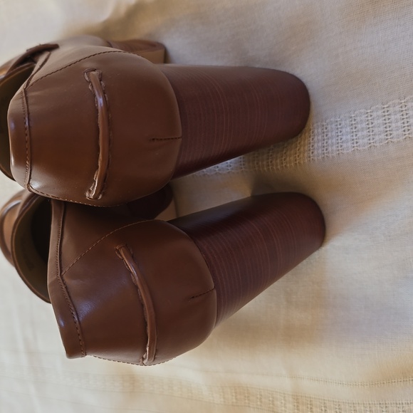 Michael Michael Kors Eden Leather Platform Loafer Tan - Picture 4 of 8